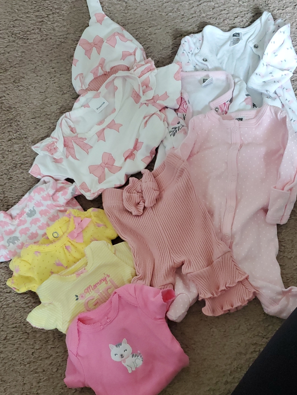 Premie Baby Girl Clothing Bundle